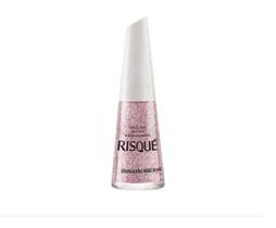 Esmalte Risque Efeito Glitter Granulado Rose