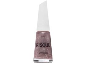 Esmalte Risqué Glitter Rosé Granulado Rosé 8ml