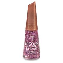Esmalte Risqué Livre Para Brilhar Cravejada No Glitter 8ml