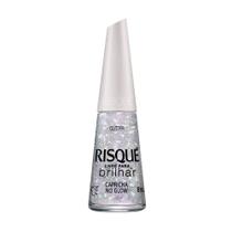 Esmalte Risqué Livre para Brilhar Glitter Prata Cor Capricha no Glow 8ml