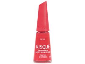 Esmalte Risqué Nosso Metaverso Start No Seu Poder - Coral Cremoso Hipoalergênico 8ml