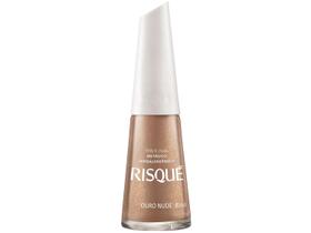 Esmalte Risqué Nude Metálico Ouro Nude 8ml