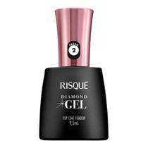 Esmalte Risqué Top Coat Fixador Efeito Cristal Diamond Gel 9,5ml