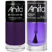 Esmalte Silêncio Na Alma Coleção Modo Avião + Top Brilho 10ml Anita