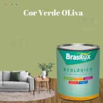 Esmalte Sintético Base Água Brasilux Ecologico Cor Verde 800ML Brilhante