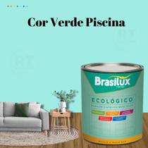 Esmalte Sintético Base Água Brasilux Ecologico Cor Verde 800ML Brilhante