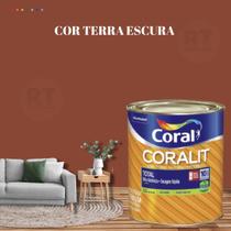 Esmalte Sintético Base Água Coral Coralit 800ml Tinta Cor Laranja Acetinado p/Madeiras e Metais e Pintura em Artesanato de MDF.