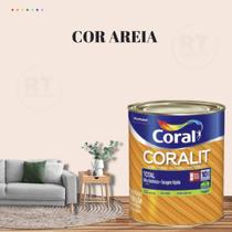 Esmalte Sintético Base Água Coral Coralit 800ml Tinta Cor Marrom Brilhante p/Madeiras e Metais e Pintura em Artesanato de MDF