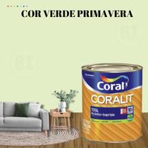 Esmalte Sintético Base Água Coral Coralit Brilhante Verde 800ml
