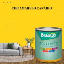 Esmalte Sintético Brasilux Base Água Ecologico Cor Amarelo 800ML Brilhante