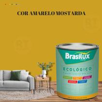 Esmalte Sintético Brasilux Base Água Ecologico Cor Amarelo 800ML Brilhante