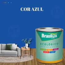Esmalte Sintético Brasilux Base Água Ecologico Cor Azul 800ML Brilhante