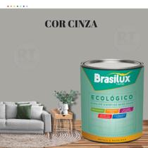 Esmalte Sintético Brasilux Base Água Ecologico Cor Cinza 800ML Brilhante