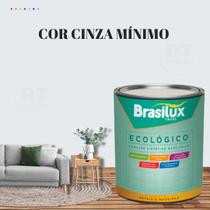 Esmalte Sintético Brasilux Base Água Ecologico Cor Cinza 800ML Brilhante