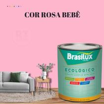 Esmalte Sintético Brasilux Base Água Ecologico Cor Rosa 800ML Brilhante