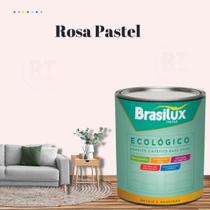 Esmalte Sintético Brasilux Base Água Ecologico Cor Rosa 800ML Brilhante