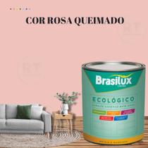 Esmalte Sintético Brasilux Base Água Ecologico Cor Rosa 800ML Brilhante