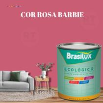 Esmalte Sintético Brasilux Base Água Ecologico Cor Rosa 800ML Brilhante