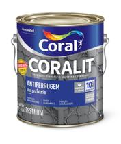 Esmalte Sintético Coralit Antiferrugem Azul Del Rey Galão 3,6 Litros