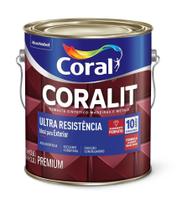 Esmalte Sintético Coralit Ultra Resistência Acetinado Platina Galão 3,6 Litros