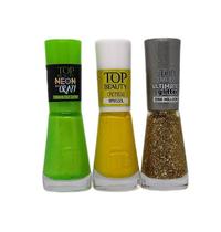 Esmalte Top Beauty Coleção Copa do Mundo 3 unid