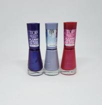 Esmalte Top Beauty Coleção O Lado Doce da Vida 3 und - Rosa e Roxo