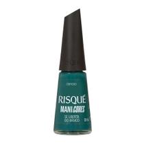 Esmalte Verde Escuro Risqué ManiCores Se Liberta Do Básico Cremoso 8ml