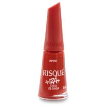 Esmalte Vermelho Cremoso Risqué + Iza Cheia de Ginga 8ml