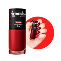 Esmalte Vermelho Cremoso Simone Friends 7ml Cor Vibrante Esmalte Vermelho Cremoso Simone Friends 7ml Cor Vibrante