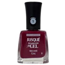 Esmalte Vinho Bordô Diamond Gel Risque 9,5ml