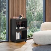 Esmalteira Jade Preta com 2 Nichos e Rodízios Ideal para Salão, Quarto ou Closet Nicho Organizador ESMALTERIA Esmalteira Jade Preta com 2 Nichos e Rodízios Ideal para Salão, Quarto ou Closet Nicho Organizador ESMALTERIA