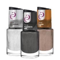 Esmaltes Coleção Metalizada Bronze + Aluminio + Planetário Cora Esmaltes Coleção Metalizada Bronze + Aluminio + Planetário Cora