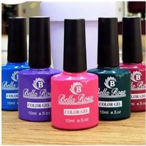 Esmaltes em Gel Bella Rosa C/2 UNIDADES de 10 ml UV/LED Color Gel Cores Sortidas Beleza Unhas Manicure Acrygel Fibra