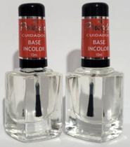 Esmaltes priscila base incolor cor em dobro 2 unidades r 8,60 cada fixação e secagem rápida