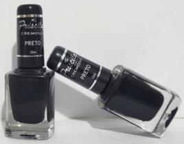 Esmaltes priscila preto cor em dobro 2 unidades r 8,60 cada fixação e secagem rápida