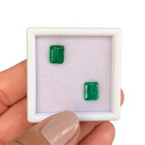 Esmeralda Baguete Retangular Par 3,41ct