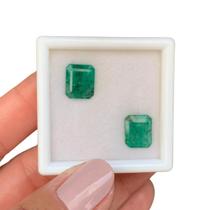 Esmeralda Baguete Retangular Par 6,86ct
