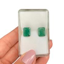 Esmeralda Baguete Retangular Par 7,45ct