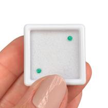 Esmeralda Brilhante ø2,2mm Par 0,10ct (2) Esmeralda Brilhante ø2,2mm Par 0,10ct (2)