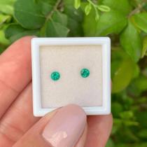 Esmeralda Brilhante ø3,2mm Par 0,25ct