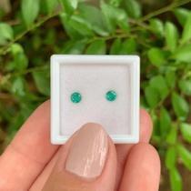 Esmeralda Brilhante ø3,4mm Par 0,32ct