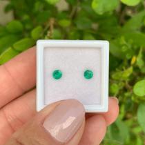Esmeralda Brilhante ø3,6mm Par 0,34ct