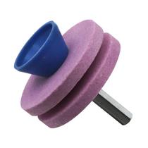 Esmeril Rebolo Pedra Afiar Ferramentas Facas p/ Furadeiras Rosa