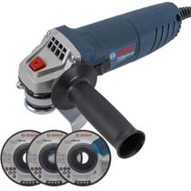 Esmerilhadeira 4.1/2'' GWS 850 220V com 3 Discos 06013775E8 BOSCH e