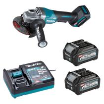 Esmerilhadeira Ang 4-1/2" 40v XGT GA016 2x 2.0Ah Makita 110v