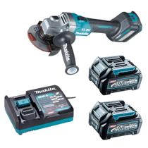 Esmerilhadeira Ang 4-1/2" 40v XGT GA022 2x 2.5Ah Makita 110v