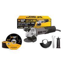 Esmerilhadeira Angular 1000W Fasterr Force com kit 100 discos de corte Inox