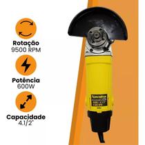 Esmerilhadeira angular 4.1/2 600w 127v titaniun 08254 Esmerilhadeira angular 4.1/2 600w 127v titaniun 08254
