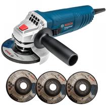 Esmerilhadeira Angular 4.1/2 POL 850W GWS 850 com 3 Discos BOSCH
