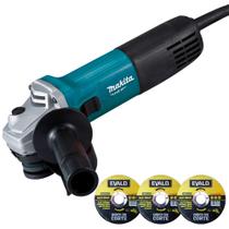 Esmerilhadeira Angular 4.1/2 POL 850W M9510B MAKITA MT + Kit 3 Discos 110v Esmerilhadeira Angular 4.1/2 POL 850W M9510B MAKITA MT + Kit 3 Discos 110v